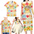 Kawaii Turtle Family Matching Long Sleeve Bodycon Dress and Hawaiian Shirt Aloha Hibiscus Flowers