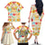 Kawaii Turtle Family Matching Off The Shoulder Long Sleeve Dress and Hawaiian Shirt Aloha Hibiscus Flowers