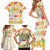 Kawaii Turtle Family Matching Short Sleeve Bodycon Dress and Hawaiian Shirt Aloha Hibiscus Flowers