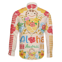 Kawaii Turtle Family Matching Tank Maxi Dress and Hawaiian Shirt Aloha Hibiscus Flowers