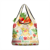 Kawaii Turtle Grocery Bag Aloha Hibiscus Flowers LT9 1-pack One Size Beige - Polynesian Pride