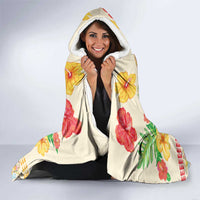 Kawaii Turtle Hooded Blanket Aloha Hibiscus Flowers LT9 - Polynesian Pride