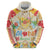 Kawaii Turtle Hoodie Aloha Hibiscus Flowers