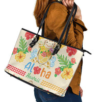 Kawaii Turtle Leather Tote Bag Aloha Hibiscus Flowers LT9 - Polynesian Pride