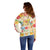 Kawaii Turtle Off Shoulder Sweater Aloha Hibiscus Flowers