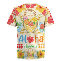 Kawaii Turtle Rugby Jersey Aloha Hibiscus Flowers LT9 - Polynesian Pride