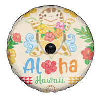 Kawaii Turtle Spare Tire Cover Aloha Hibiscus Flowers LT9 - Polynesian Pride