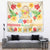 Kawaii Turtle Tapestry Aloha Hibiscus Flowers