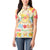 Kawaii Turtle Women Polo Shirt Aloha Hibiscus Flowers