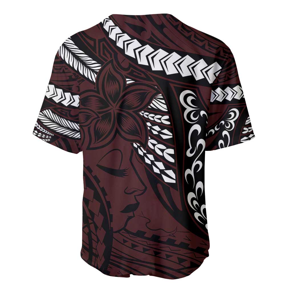 Polynesian Girl Tribal Tattoo Baseball Jersey Oxbood Vibe