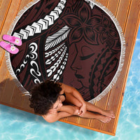 Polynesian Girl Tribal Tattoo Beach Blanket Oxbood Vibe LT9 - Polynesian Pride