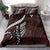 Polynesian Girl Tribal Tattoo Bedding Set Oxbood Vibe