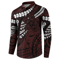 Polynesian Girl Tribal Tattoo Button Sweatshirt Oxbood Vibe LT9 - Polynesian Pride