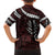 Polynesian Girl Tribal Tattoo Family Matching Off The Shoulder Long Sleeve Dress and Hawaiian Shirt Oxbood Vibe