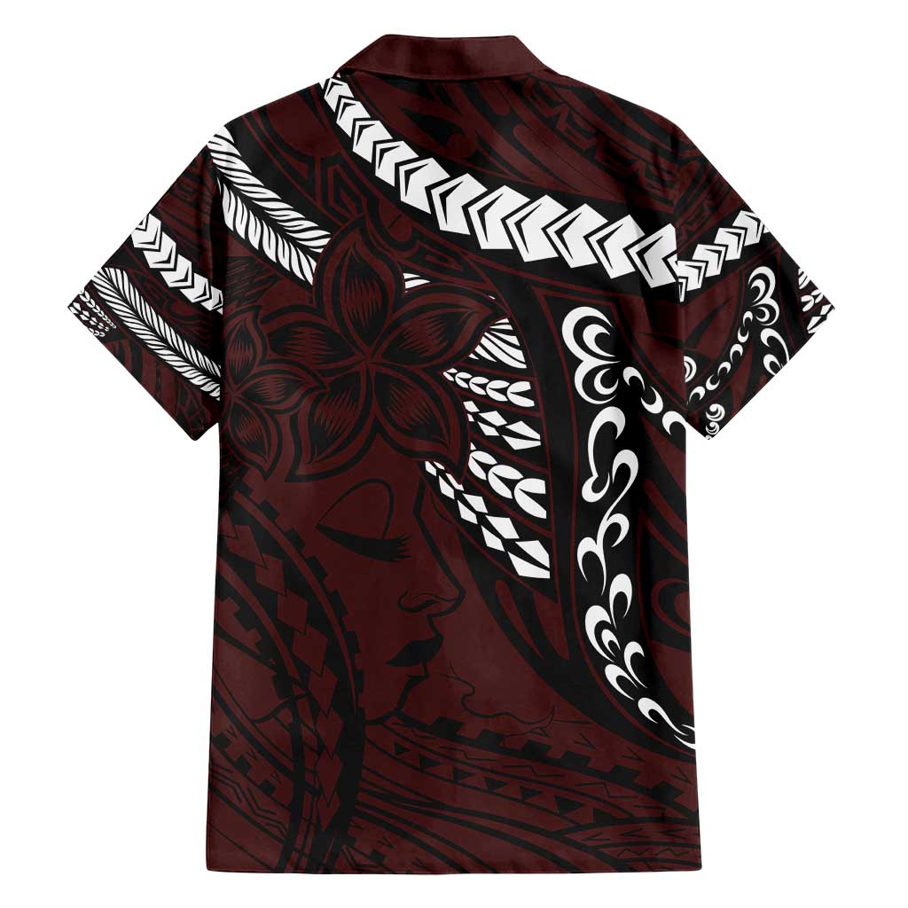 Polynesian Girl Tribal Tattoo Family Matching Tank Maxi Dress and Hawaiian Shirt Oxbood Vibe