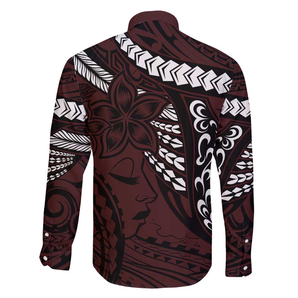 Polynesian Girl Tribal Tattoo Family Matching Tank Maxi Dress and Hawaiian Shirt Oxbood Vibe