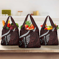 Polynesian Girl Tribal Tattoo Grocery Bag Oxbood Vibe LT9 3-pack One Size Oxblood - Polynesian Pride