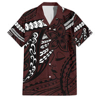 Polynesian Girl Tribal Tattoo Hawaiian Shirt Oxbood Vibe LT9 Oxblood - Polynesian Pride