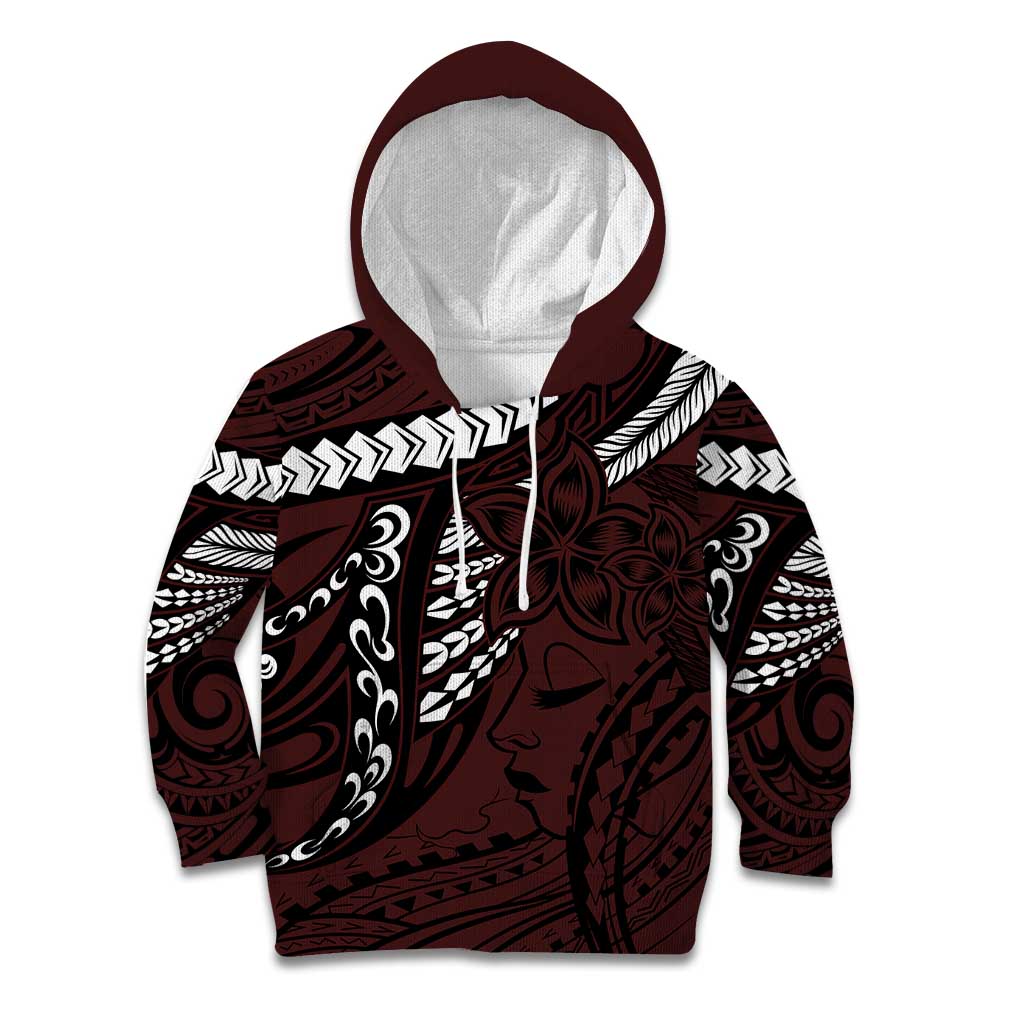 Polynesian Girl Tribal Tattoo Kid Hoodie Oxbood Vibe