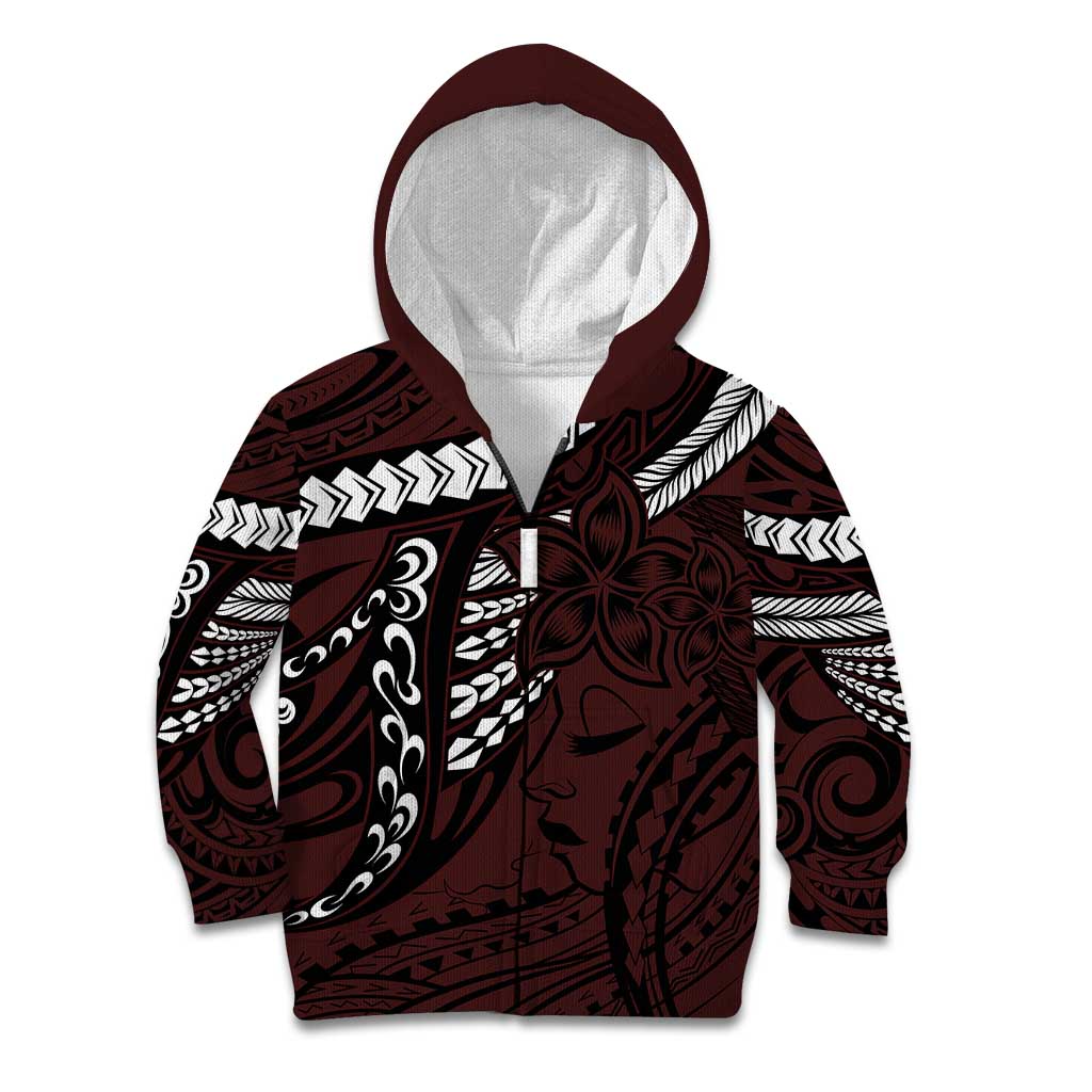 Polynesian Girl Tribal Tattoo Kid Hoodie Oxbood Vibe