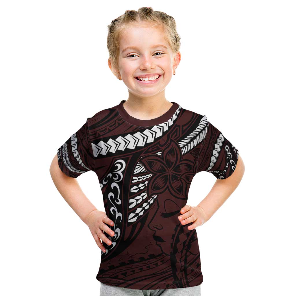 Polynesian Girl Tribal Tattoo Kid T Shirt Oxbood Vibe