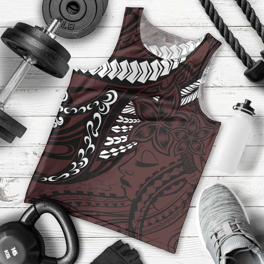 Polynesian Girl Tribal Tattoo Men Tank Top Oxbood Vibe LT9 - Polynesian Pride
