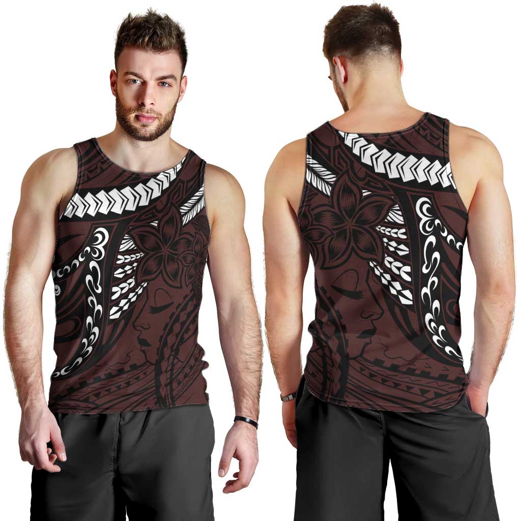 Polynesian Girl Tribal Tattoo Men Tank Top Oxbood Vibe LT9 - Polynesian Pride