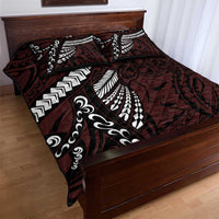 Polynesian Girl Tribal Tattoo Quilt Bed Set Oxbood Vibe LT9 - Polynesian Pride