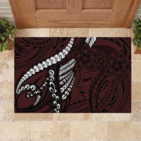 Polynesian Girl Tribal Tattoo Rubber Doormat Oxbood Vibe LT9 Oxblood - Polynesian Pride
