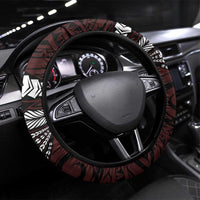 Polynesian Girl Tribal Tattoo Steering Wheel Cover Oxbood Vibe LT9 Universal Fit Oxblood - Polynesian Pride