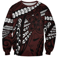 Polynesian Girl Tribal Tattoo Sweatshirt Oxbood Vibe LT9 Unisex Oxblood - Polynesian Pride
