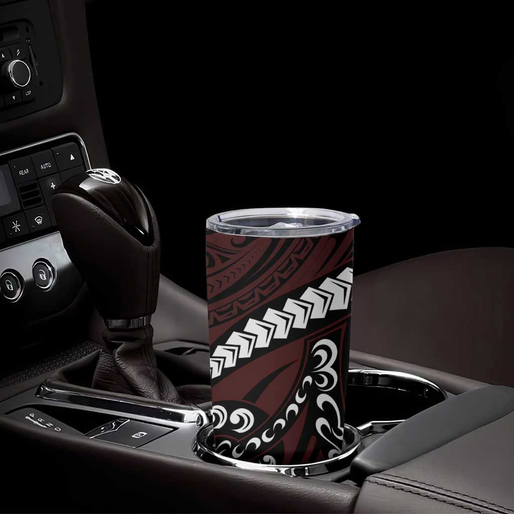Polynesian Girl Tribal Tattoo Tumbler Cup Oxbood Vibe LT9 - Polynesian Pride