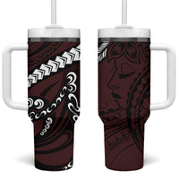 Polynesian Girl Tribal Tattoo Tumbler With Handle Oxbood Vibe LT9 One Size: 40 oz Oxblood - Polynesian Pride
