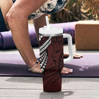 Polynesian Girl Tribal Tattoo Tumbler With Handle Oxbood Vibe LT9 - Polynesian Pride