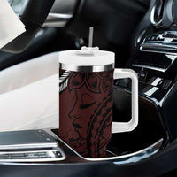 Polynesian Girl Tribal Tattoo Tumbler With Handle Oxbood Vibe LT9 - Polynesian Pride