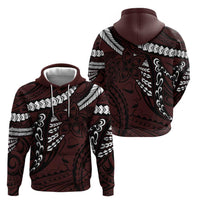 Polynesian Girl Tribal Tattoo Zip Hoodie Oxbood Vibe