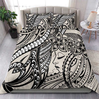 Polynesian Girl Tribal Tattoo Bedding Set Beige Vibe LT9 - Polynesian Pride