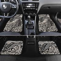 Polynesian Girl Tribal Tattoo Car Mats Beige Vibe LT9 Set 4pcs Beige - Polynesian Pride