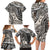 Polynesian Girl Tribal Tattoo Family Matching Long Sleeve Bodycon Dress and Hawaiian Shirt Beige Vibe