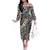 Polynesian Girl Tribal Tattoo Family Matching Off The Shoulder Long Sleeve Dress and Hawaiian Shirt Beige Vibe