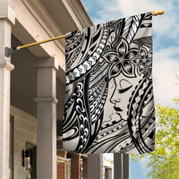 Polynesian Girl Tribal Tattoo Garden Flag Beige Vibe LT9 House Flag Beige - Polynesian Pride