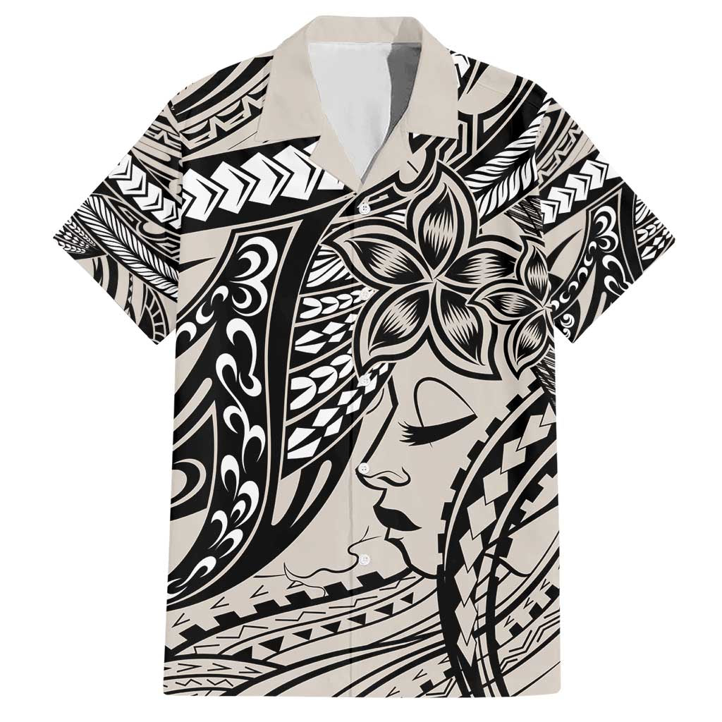 Polynesian Girl Tribal Tattoo Hawaiian Shirt Beige Vibe LT9 Beige - Polynesian Pride