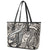 Polynesian Girl Tribal Tattoo Leather Tote Bag Beige Vibe