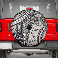 Polynesian Girl Tribal Tattoo Spare Tire Cover Beige Vibe LT9 - Polynesian Pride