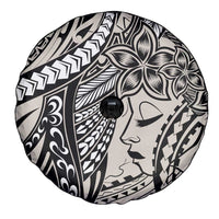 Polynesian Girl Tribal Tattoo Spare Tire Cover Beige Vibe LT9 - Polynesian Pride