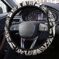Polynesian Girl Tribal Tattoo Steering Wheel Cover Beige Vibe LT9 - Polynesian Pride