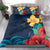 Polynesian Hibiscus Flower Waves Pattern Bedding Set