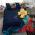 Polynesian Hibiscus Flower Waves Pattern Bedding Set