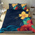 Polynesian Hibiscus Flower Waves Pattern Bedding Set