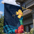 Polynesian Hibiscus Flower Waves Pattern Garden Flag